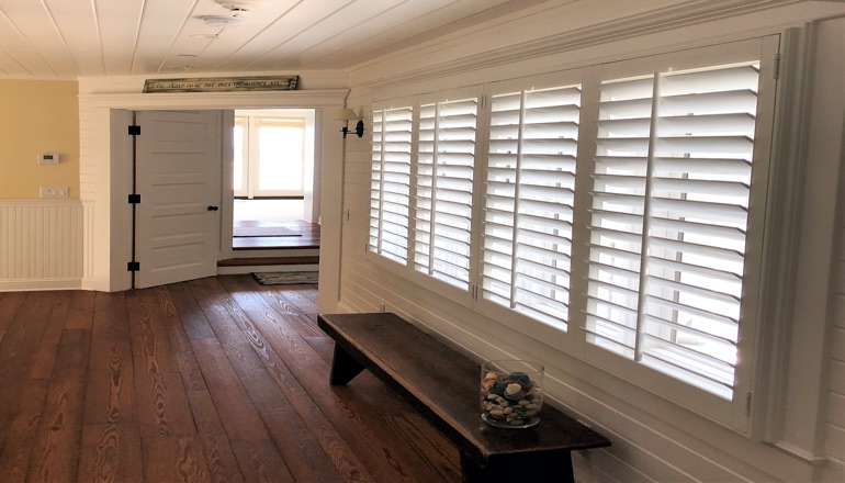 Faux wood plantation shutters in Honolulu